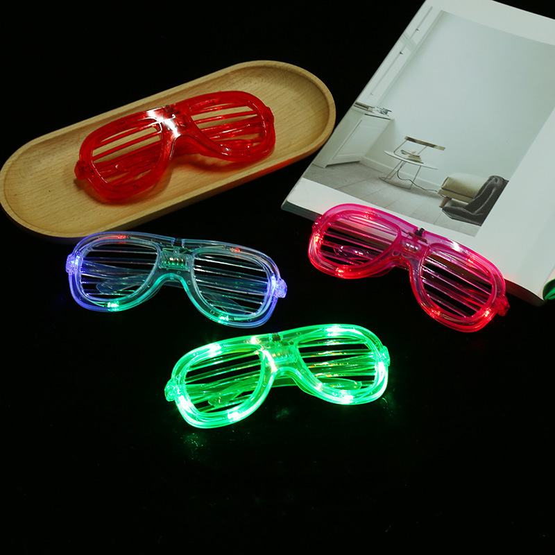 玩具地摊玩具新款发光百叶窗眼镜LED发光冷光型眼镜发光玩具地摊货源厂家批发创意玩具小商品一件代发详情图2