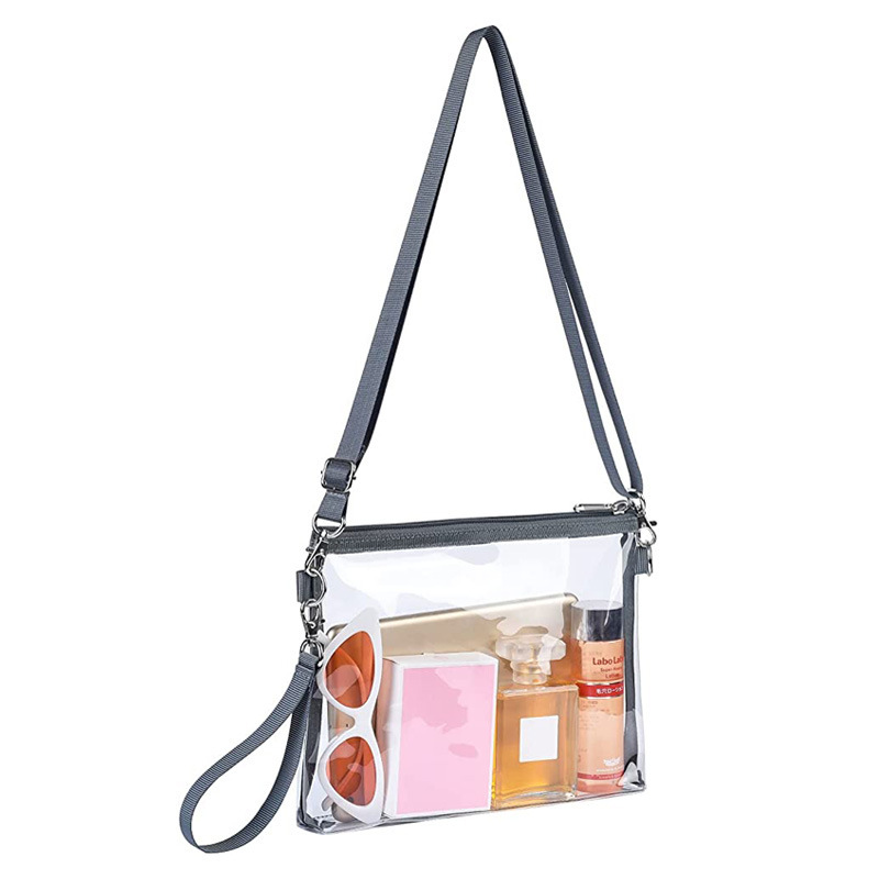 Amazon Cross-Border Transparent Pvc Crossbody Bag Waterproof Coin Purse Stadium Sports Bag Portable Portable Storage Bag Item Picture