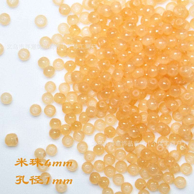 Cat-eye feel, 4mm light-colored macaron, high-quality rice bead glass, DIY handcrafted material accessories, wholesale of loose beads and string beads Application Scenario