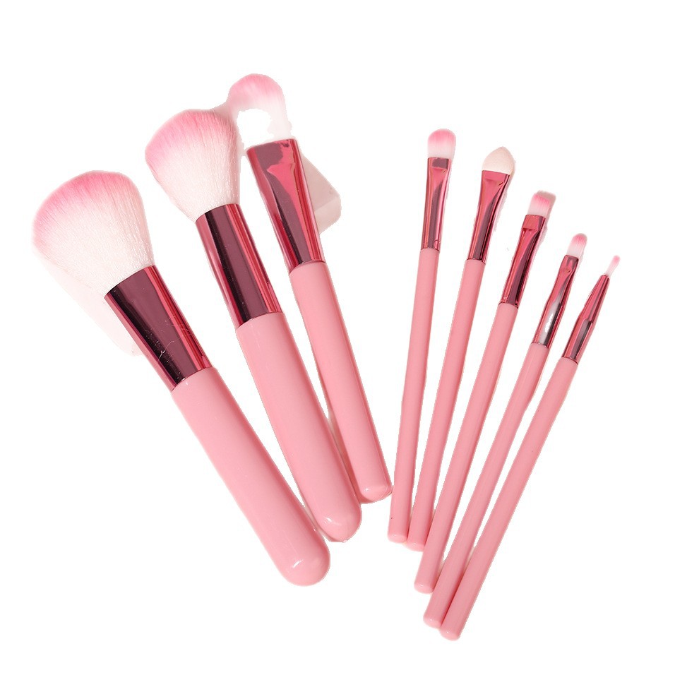8-Piece Cartoon Makeup Brush Set In Stock, Makeup Brushes, Makeup Tools, Beauty Tools, Cross-Border Batch, Travel Portable Case Item Picture