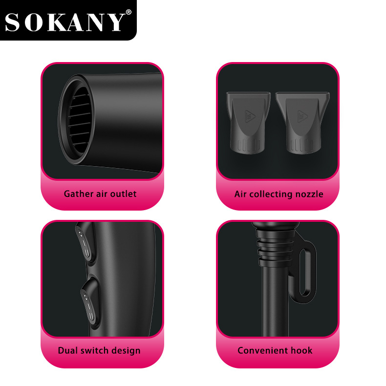 Cross-border SOKANY14023 HAIR DRYER, household hair care, quick-drying hair dryer, ladies' Hair dryer Specification image