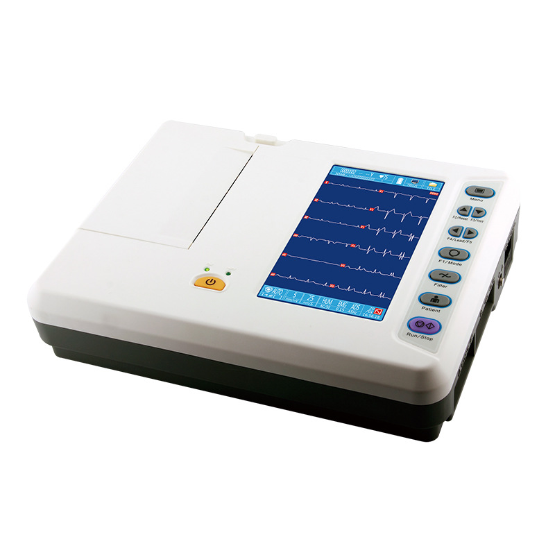 3306G medical 6-channel portable electrocardiogram machine for export, heart rate analysis and electrocardiogram instrument details Picture