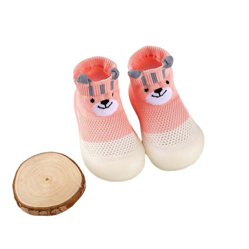 The new summer through-mesh walking shoes, summer children's sock shoes and infants' soft-soled floor shoes are comfortable, breathable and anti-slip Item Picture
