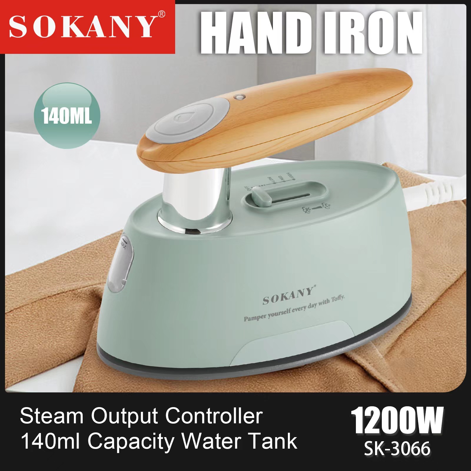 Cross-border SOKANY3066 electric iron, household ironing machine, clothes hanging iron, steam spray iron