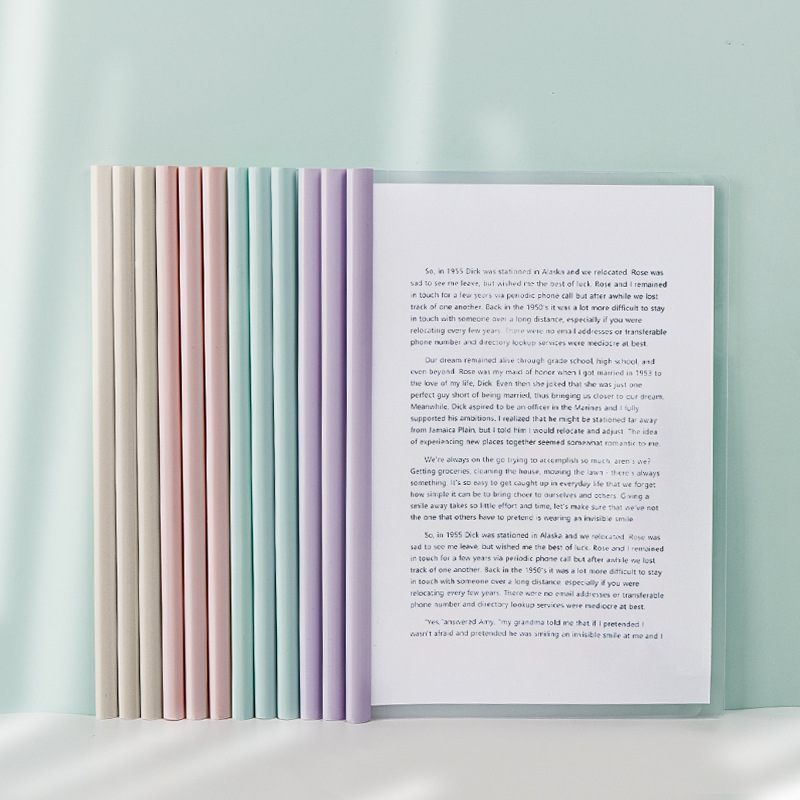 Drop-shaped A4 transparent folder, pull-out holder, thickened folder, resume file holder, wholesale report Application Scenario