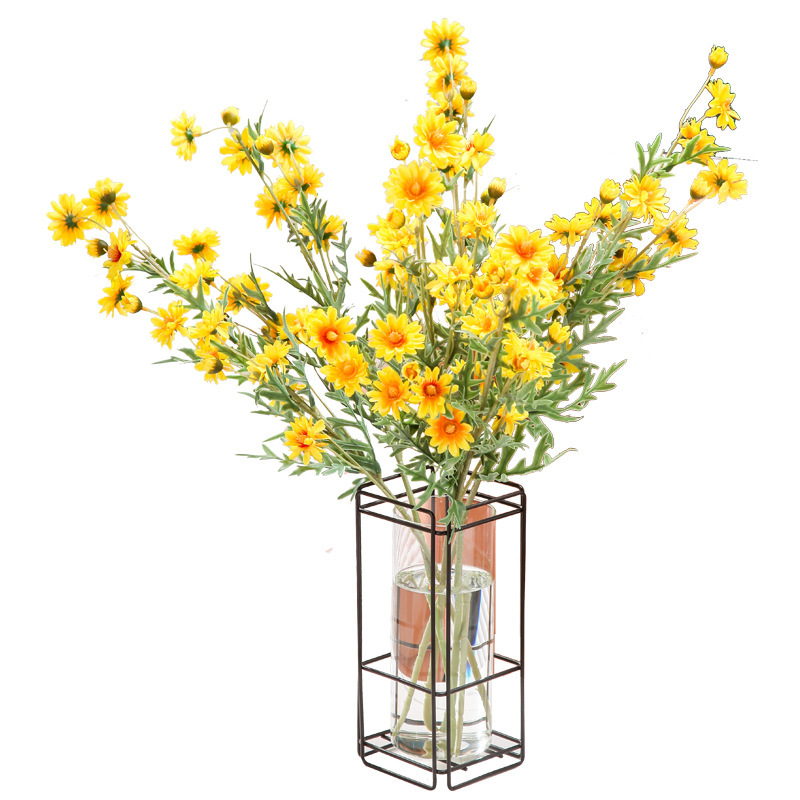 Square Glass Vase Home Decoration Living Room Table Sample Room Soft Decoration details Picture
