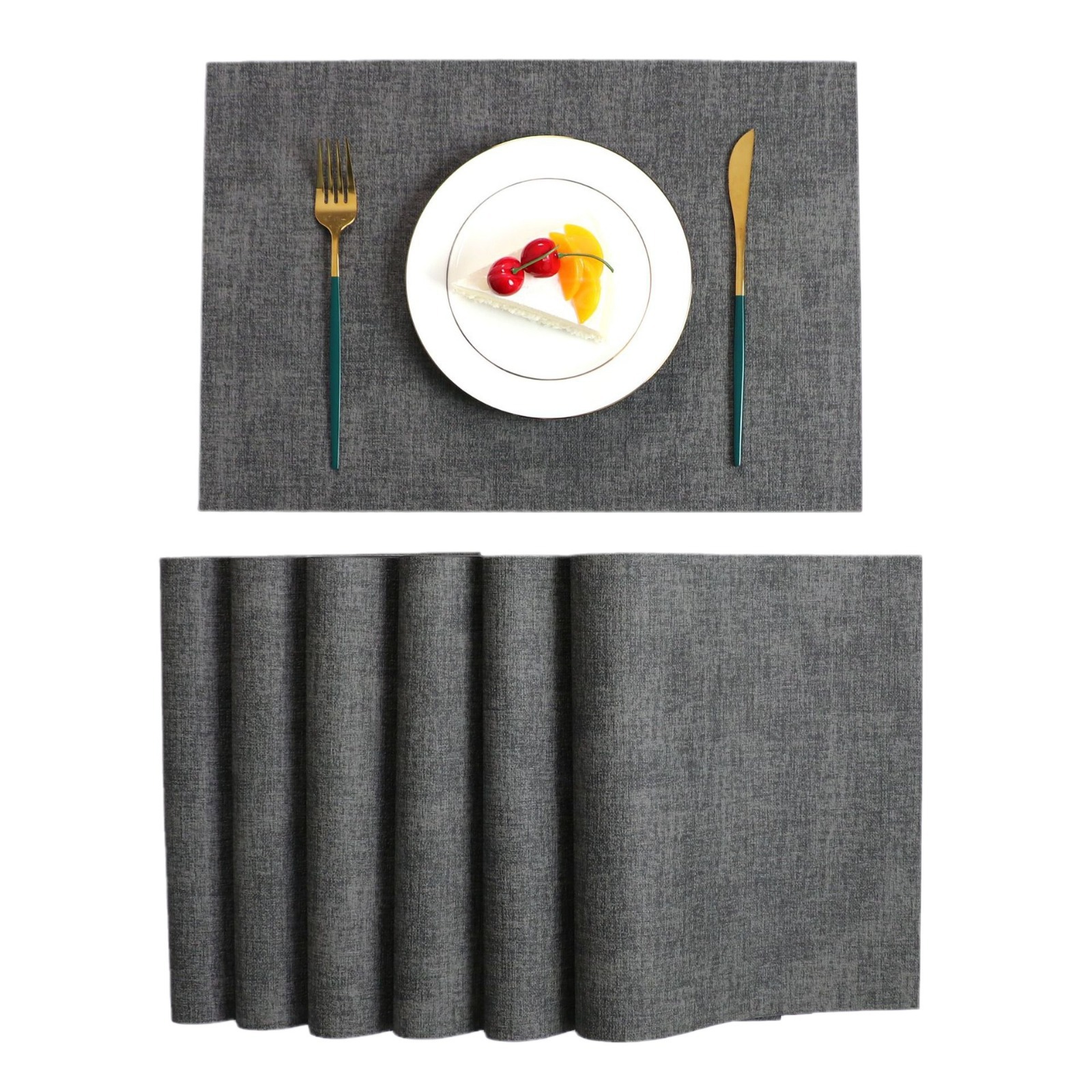 Waterproof and oil-proof placemats, Chinese-style fabric-textured table MATS, heat-insulating pads, high-end Western-style placemats, coasters, heat-resistant table MATS and bowl MATS Item Picture