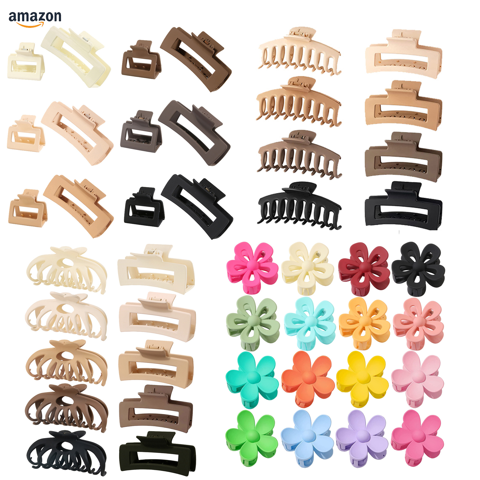 New Ps Plastic Frosted Grab Clip Hair Clip Simple Keel Hair Claw Set Shark Clip