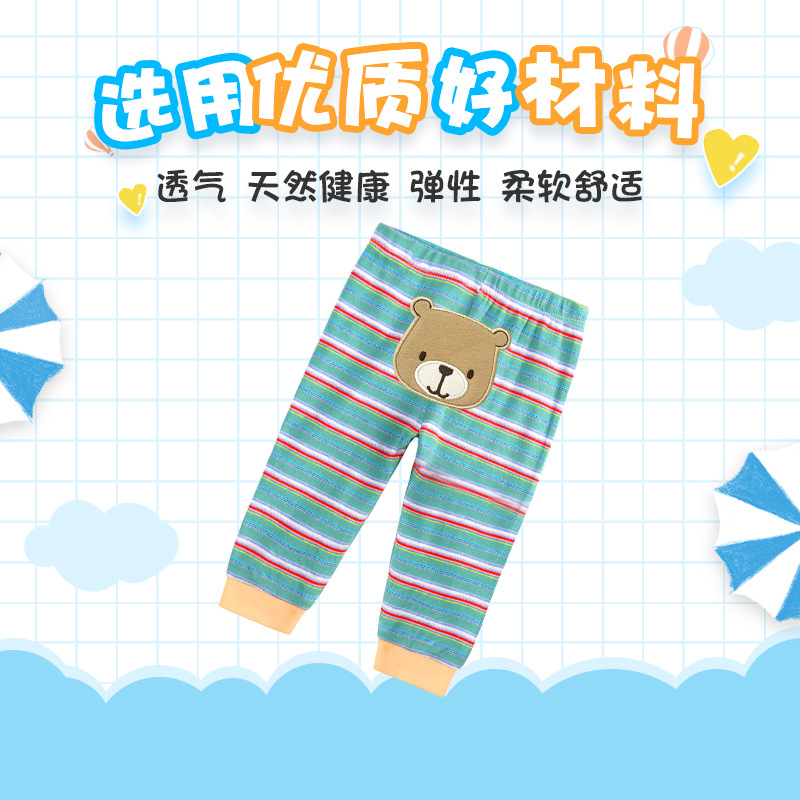 跨境外贸现货/裤子儿童/宝宝衣服/儿童寝居套装/婴儿裤子产品图