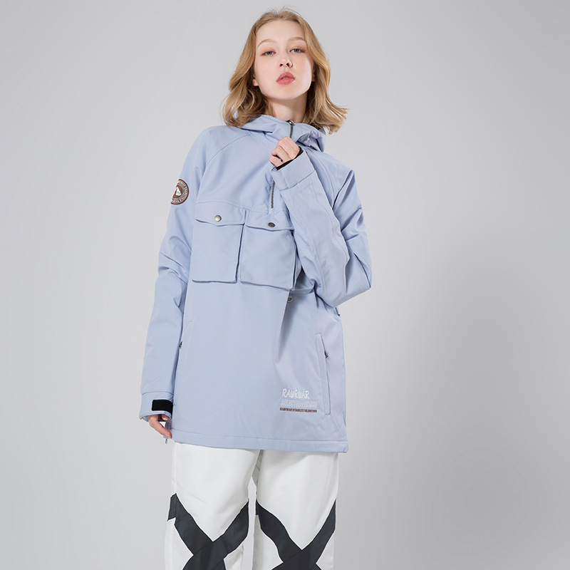 New Winter Trend Fashion Ski Wear Wholesale Three Pocket Top Reflective Pants Personality Warm Suit Women