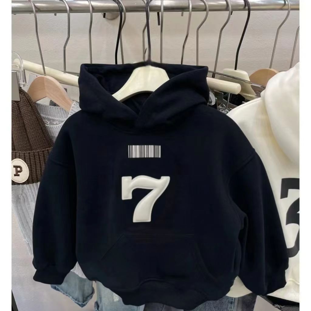 The new Korean-style thickened one-piece fleece hoodie for boys, girls and babies in autumn and winter 2024 is trendy Item Picture
