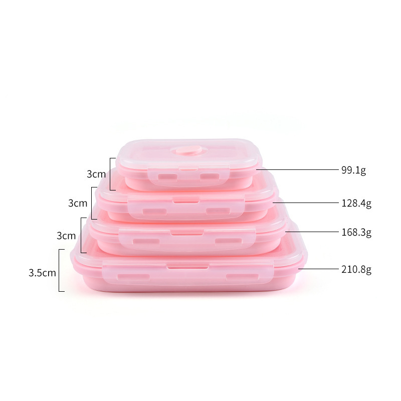 Creative silicone folding lunch box Item Picture