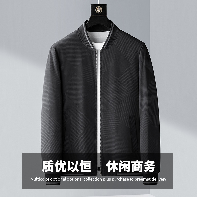 Direct supply from high-end counters! Business casual men's autumn fashion New 2022 Stand-up collar Youth Jacket for men details Picture