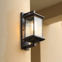 New Chinese outdoor waterproof solar wall light villa door light outdoor courtyard balcony retro landscape wall post light