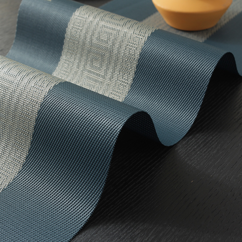 PVC桌垫中式日式欧式隔热桌旗环保装饰桌旗茶席水洗速干详情图3