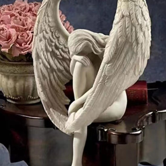 Cross-border home wall decoration statue leg angel decoration Nordic style staircase angel resin handicraft decoration full figure