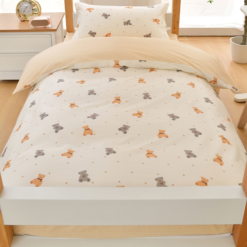 100% Cotton College Student Dormitory Bed Three Sets Pure Cotton Bedroom Single Bedding Set Six Sets Of Male Specification drawing