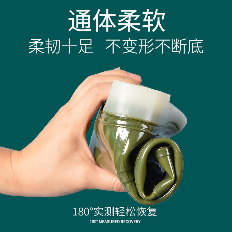 男式雨鞋实物图