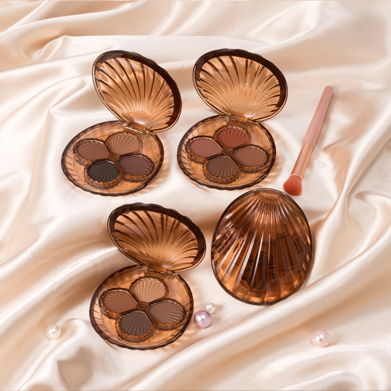 Ya Baolian Eyebrow Powder Shell Ink Dye Four Color Eyebrow Powder Eyeshadow Waterproof Matte Novice Student Beauty Wholesale Specification drawing