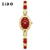 ZIDO brand quartz diamond-encrusted water-resistant oval 1406 ladies' wristwatch with high appearance level, simple and fashionable style, light luxury Item Picture
