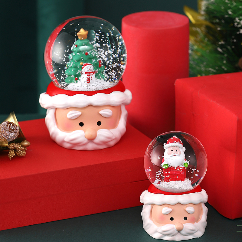 New Christmas Hot Luminous Crystal Ball Resin Crafts Snow Ball Santa Claus Decorative Light Gift (To Store To Discuss) Specification drawing