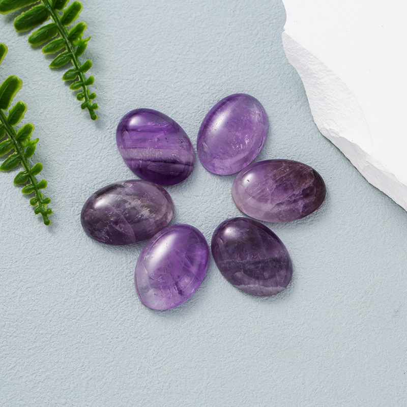 Cross-border best-selling natural amethyst oval-shaped ring face, European and American fashionable agate stone wholesale accessories