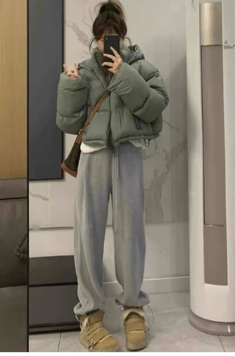 短款羽绒服女2025新款韩版小个子高腰加厚宽松面包服白鸭绒冬外套详情11