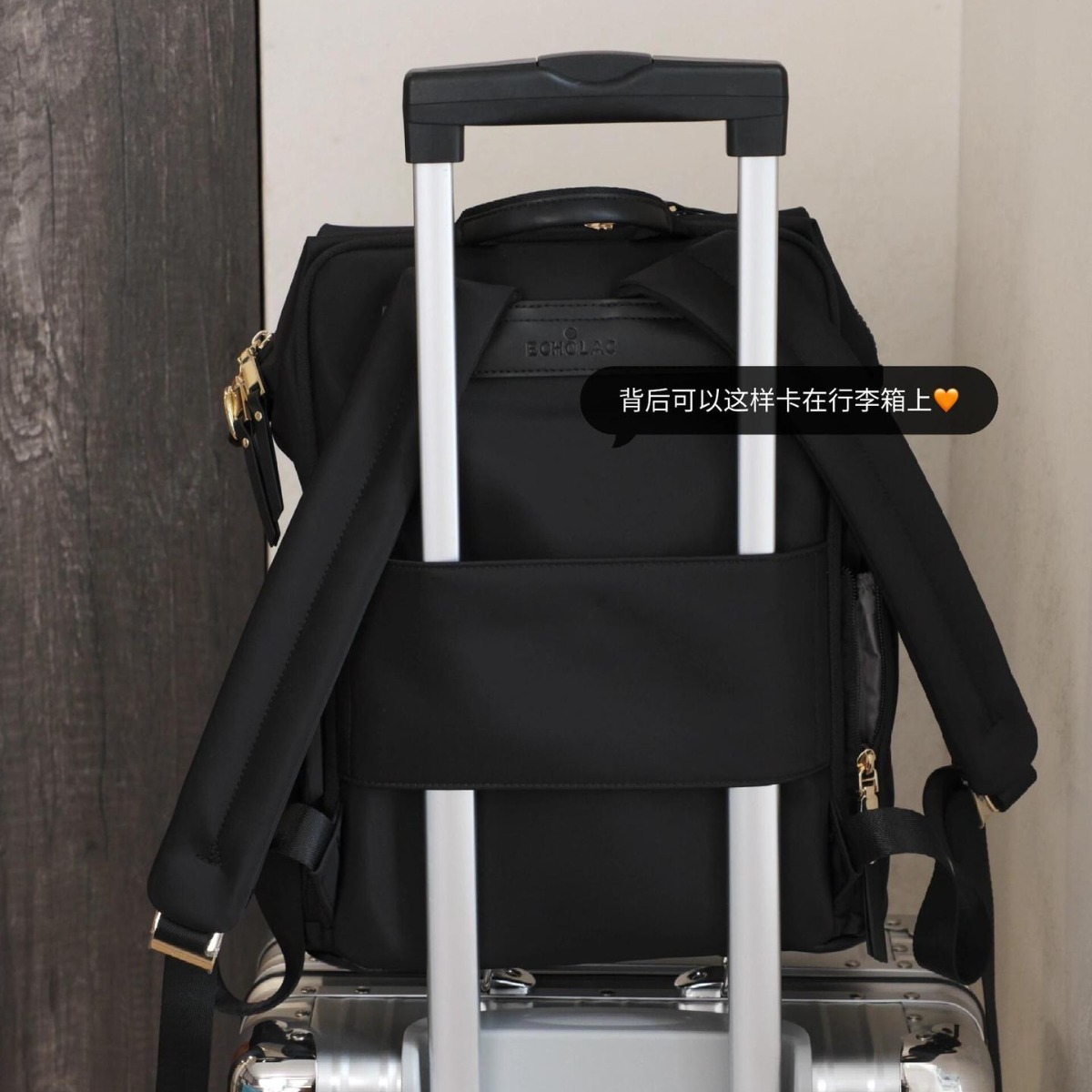 Echolac/ Aikela Pure Shoulder Commuter Backpack, fashionable and casual, large-capacity, simple and light travel backpack for women Specification image