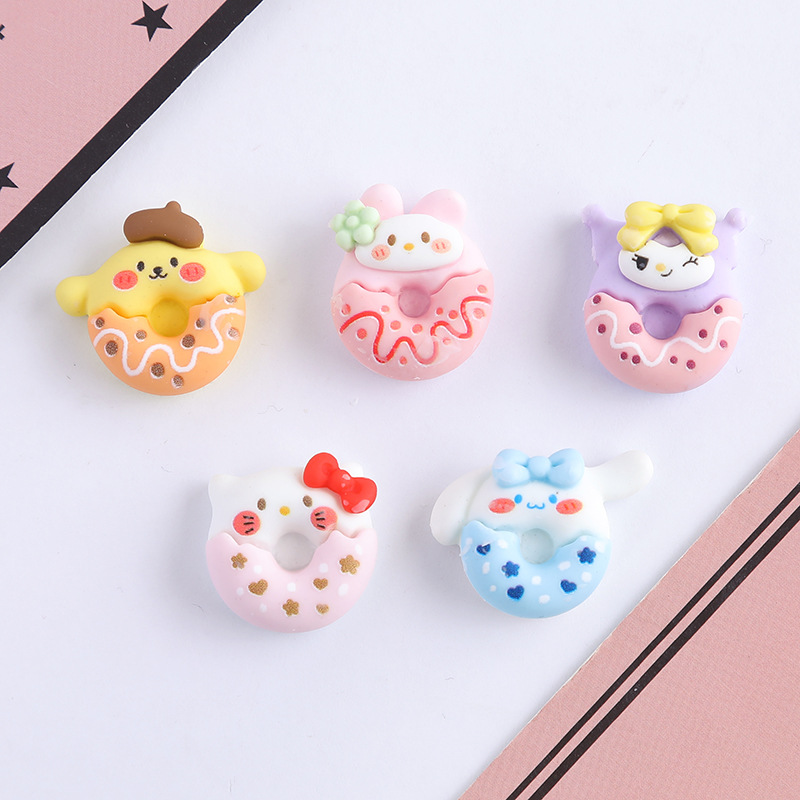 Resin Accessories Donut Diy Mobile Phone Case Water Cup Toy Patch Car Storage Box Shoes Clothing Headwear Materials