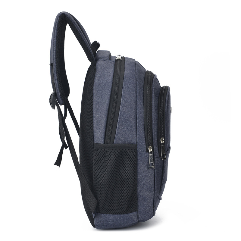 Wholesale of new black Oxford cloth backpacks, simple male student schoolbags, travel bags and business computer backpacks details Picture
