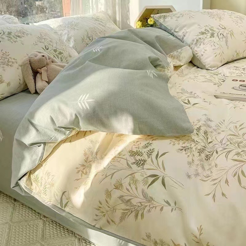 Wholesale 4-piece bed gift sets, home textile brushed 4-piece sets, 1.5-meter and 1.8-meter student daily necessities