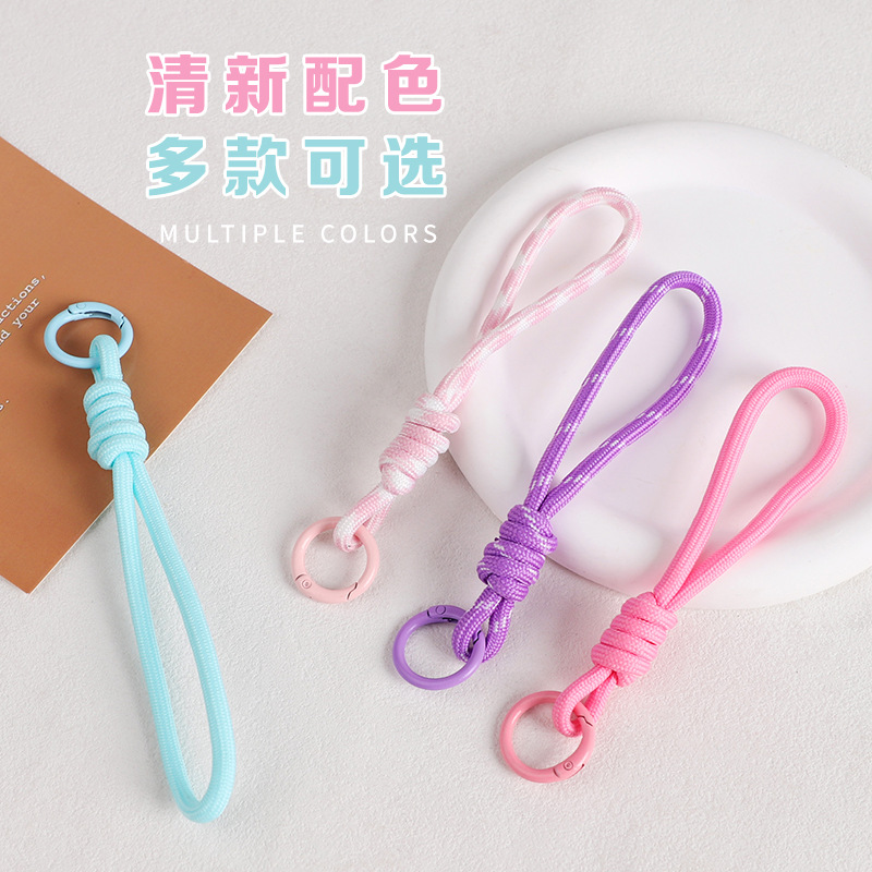 Xiaohongshu lanyard, cute dopamine short mobile phone lanyard, dopamine colorful rope keychain lanyard pendant Application Scenario