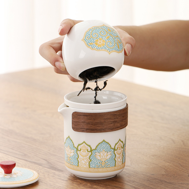 Travel tea sets, portable quick cups, outdoor tea POTS, corporate and company annual meeting souvenirs, business gifts, logos details Picture