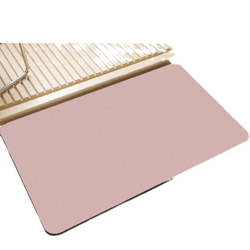 Wholesale Solid Color Diatom Mud Mat Household Bathroom Door Mat Bathroom Quick Dry Non-Slip Absorbent Foot Mat Can Be Cut Item Picture