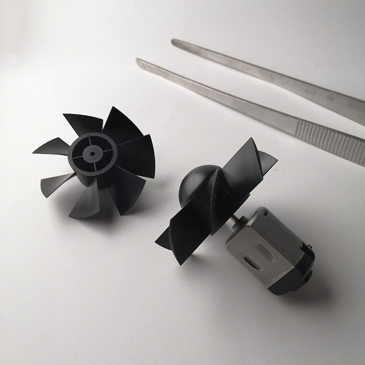 风叶塑料小风扇散热片叶片风轮风筒吹风机配件直径49mm7叶电机螺旋桨排水轮发电实验详情图5