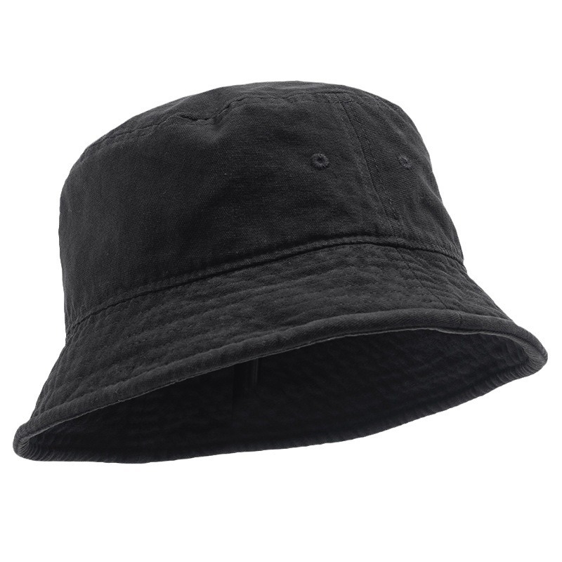 Gegeen Domog Washed Solid Color Fisherman Hat Men's Day Hat Everything Hip Hop Street Day Hat Retro Basin Hat Item Picture