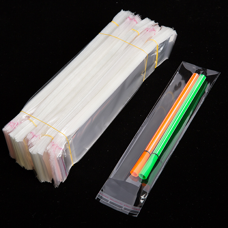 Opp Bag Transparent Bag Self-Adhesive Bag Plastic Bag Accessories Strip Self-Adhesive Bag Opp Straw Brush Bag Application Scenario