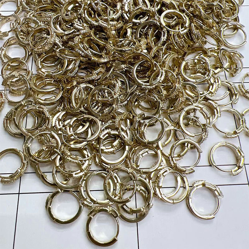 Korean simple round style micro-inlaid earring copper blank original accessory zircon earrings for women DIY micro-inlaid earrings Item Picture