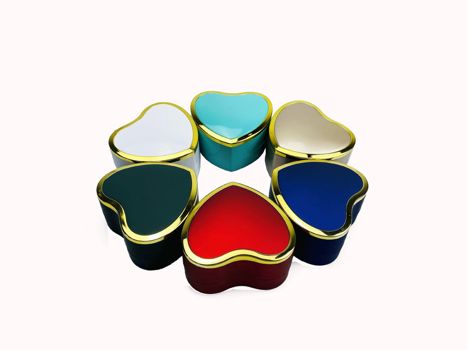Heart Jewelry Box Ring Box High-End Ring Box With Lights Wedding Necklace Box Gift Box Jewelry Box Storage Packaging details Picture