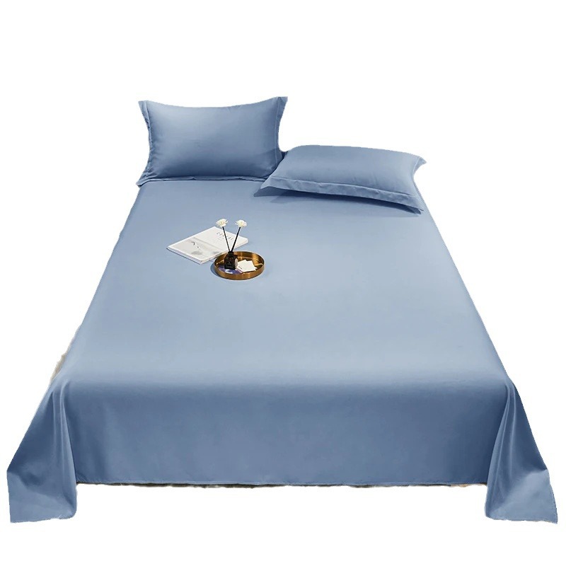 Simple Solid Color Bed Sheet Skin-Friendly Milled Bed Sheet Single Student Dormitory Bed Sheet Three Sets Of Sheets Cross-Border Wholesale Item Picture
