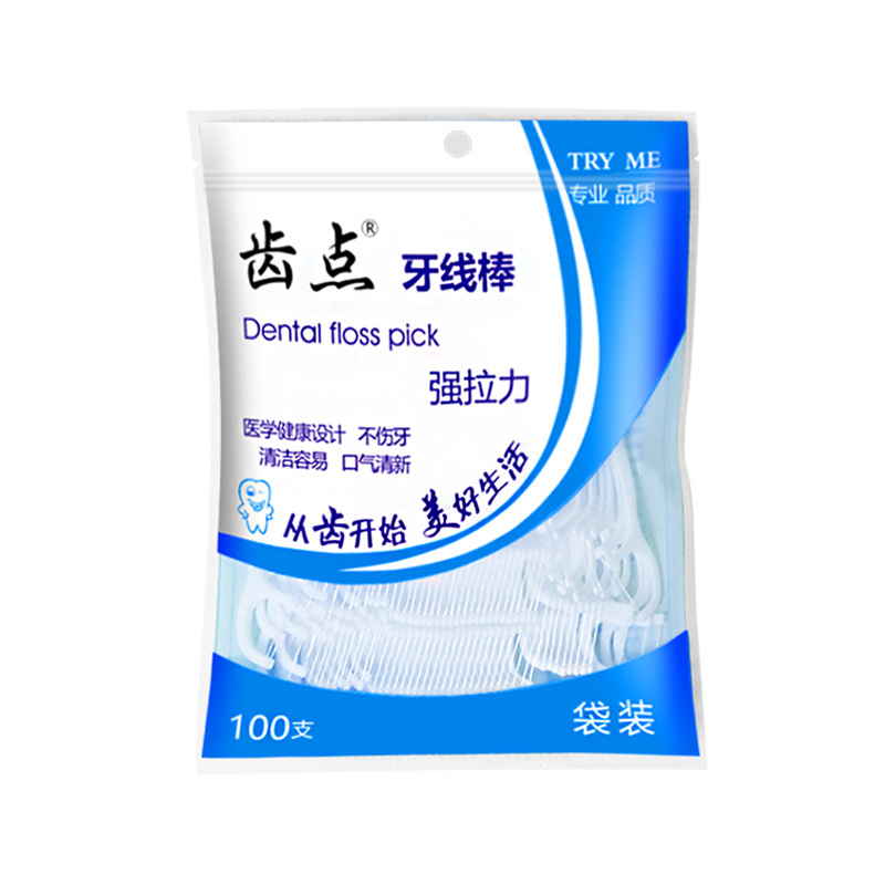 وتجمع الأسر 100 خيط من خيط الأسنان في أكياس أصغر من أسنانها Item Picture