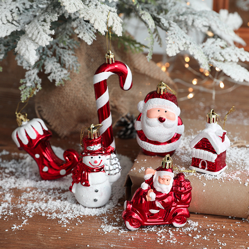 Cross-Border New Christmas Snowman Decorations Christmas Tree Pendant Santa Claus Plating Pendant Series details Picture