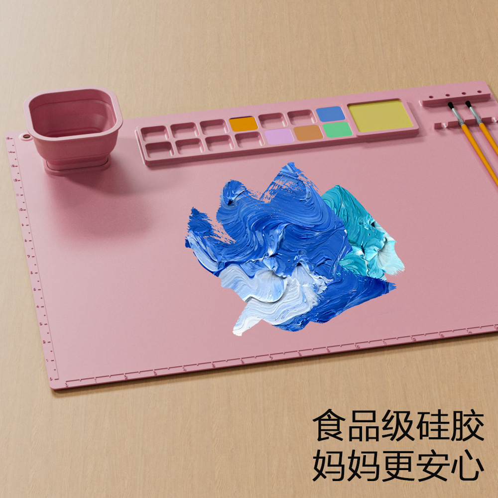 .. Silicone painting mat new children's painting mat infant art supplies Creative DIY painting mat art mat Application Scenario