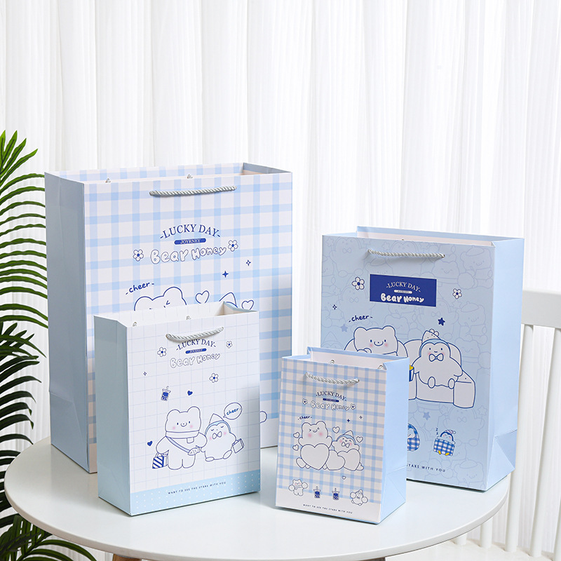 ins风 可爱小熊礼品袋高级感购物手提袋节日生日伴手礼袋礼品袋