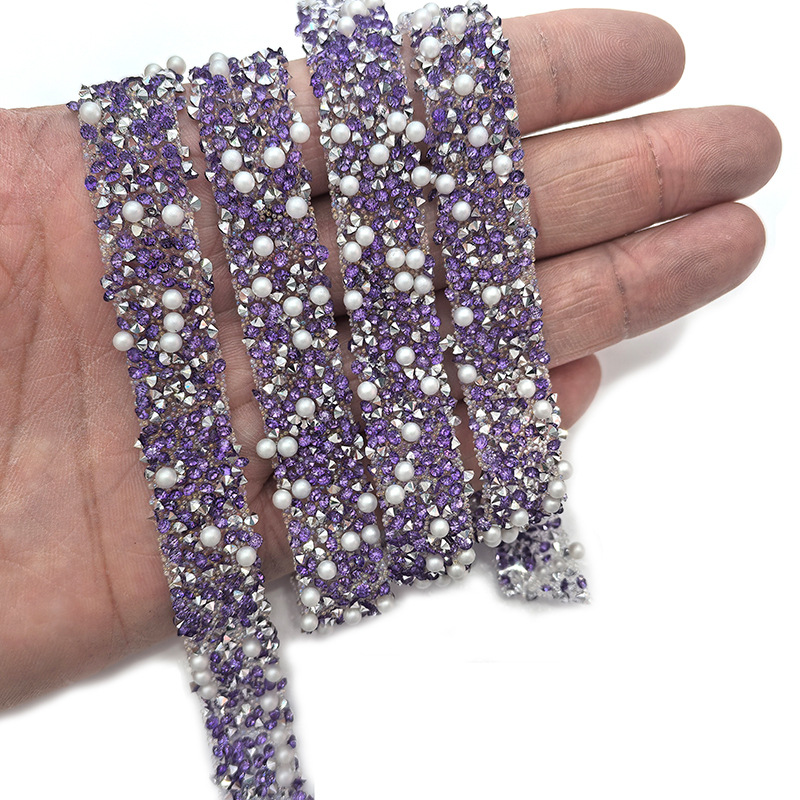 Resin diamond tape, pearl diy accessories, electroplated tape, diamond back adhesive, patch line, double-sided tape, diamond strip, resin diamond tape pic 12