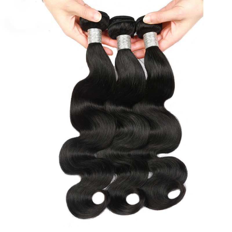 African wig, female synthetic fiber hair curtain, hair bundle body wave, black large wave snake curve curly hair curtain Item Picture