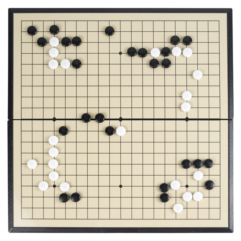 儿童磁性围棋白底实物图