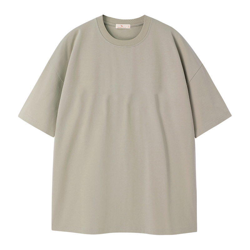 The new summer 2024 trendy men's foam T-shirt is a simple and versatile short-sleeved loose men's round-neck shirt Item Picture