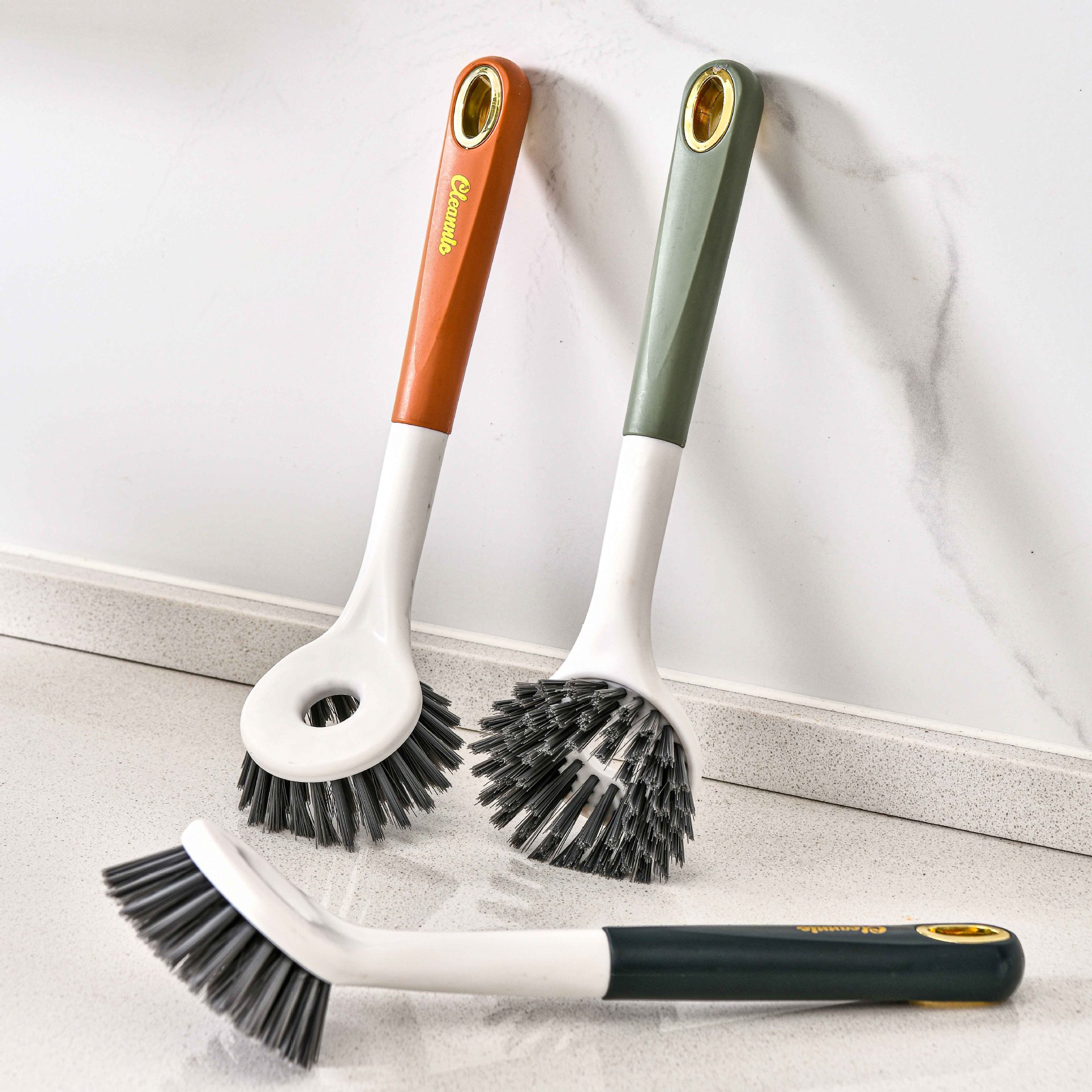Plastic pot washing brush, steel wire pot brush, detachable and replaceable, powerful in removing stains without hurting hands, wholesale Specification drawing