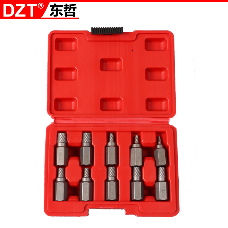 10/25 piece set of British standard screw remover 42CrM0 material screw damage removal tool set with hardware